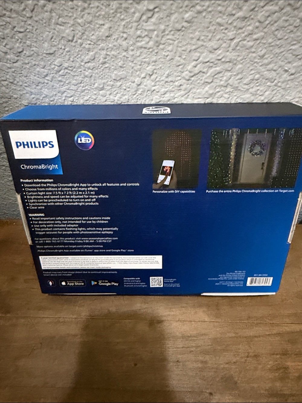 Phillips ChromaBright LED Curtain Light Panel - Multi Color Display New - Picture 2 of 6